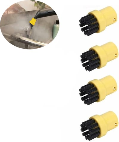4 stuks Borstelset - Borstelset Geschikt - Borsteltjes stoomreiniger - Geschikt voor Stoomreiniger - Geschikt voor Kärcher SC1 SC2 SC3 SC4 SC5 - Vervangingsonderdelen en accessoires