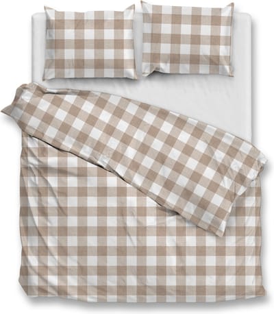 Zohome Quattro-di-Lino Dekbedovertrek - Eenpersoons - Katoen - 140x200-220cm - Beige