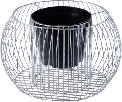 KADAX Schanskorven plantenmand, schanskorf, bloempot voor buiten, bloemen, tuin, terras, ronde plantenbak van verzinkt staal, plantenbak, decoratie, stenen mand, verhoogd bed, weerbestendig (diameter