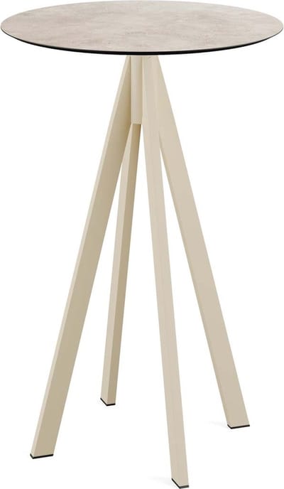Statafel Moonstone Infinity Zand Frame HPL Ø70cm - Giga Meubel