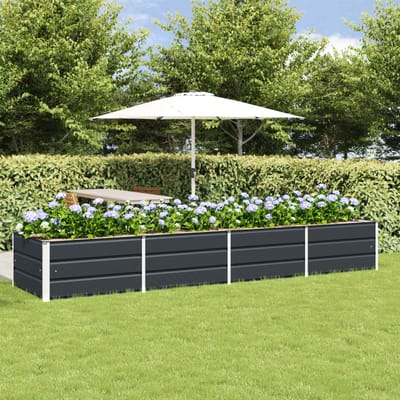 vidaXL - Plantenbak - Antraciet - 320 - x - 80 - x - 45 - cm - Staal