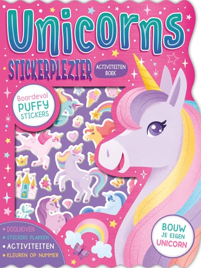 Unicorns Stickerplezier Educatieve boeken (spelletjes en raadsels)