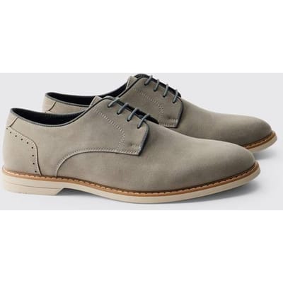 Faux Suède Derby Schoen | Grey | Size 41
