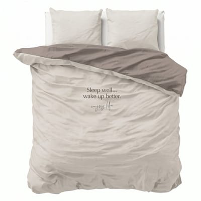 Dekbed-Discounter - Presence Dekbedovertrek 200 x 200/220 cm - Verkoelend Percale Katoen - Dubbele instopstrook - Wassen op 40 graden - Inclusief 2 kussenslopen - Sleep Well