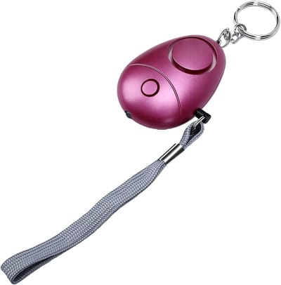 Veiligheidsalarm Sleutelhanger - Persoonlijk Alarm - Noodsituatie Hulp - 130dB Sirene LED - 8 x 5.5 x 3 cm - Paars