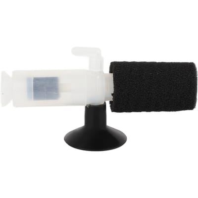 Mini-aquariumsponsfilter, ultrastille interne luchtpomp voor kleine vissen, filter met zuignap white