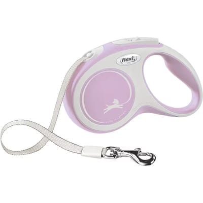 Flexi New Comfort - Rollijn Hondenriem - S - 5 Meter - <15 kg - Roze Lila