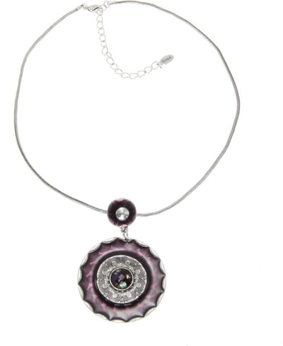 Behave ketting - Decoratieve cirkelvormige hanger - Mode accessoires - Nikkelvrij - 42,5 cm