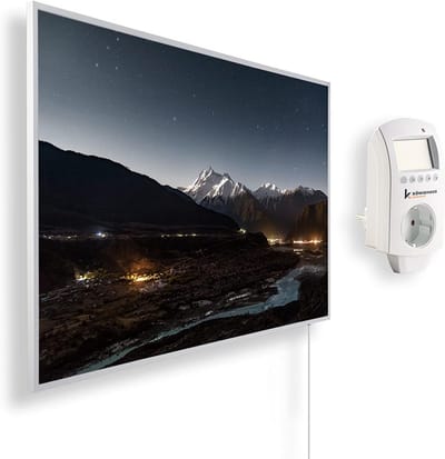 Infrarood Paneel Verwarming 300 Watt met Fotoprint Wit Frame - Energiezuinig en Slim Bedienbaar