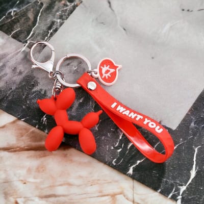 Sleutel Hanger Met Hondje Rood