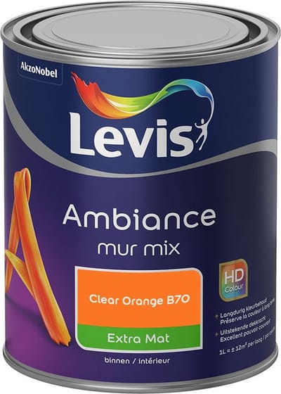 Levis - Ambiance Mur Extra Mat Mix - Clear Orange B70 - Mengverf - 1 L