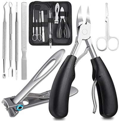 Professionele Teennagel- en Vingernagelknipper Set - 7 Stuks Voor Dikke en Ingegroeide Nagels - Roestvrijstalen Pedicure Schaar
