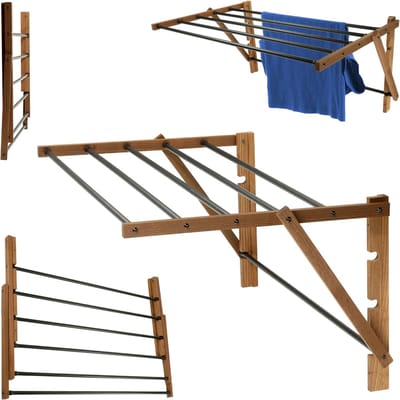 Opvouwbaar droogrek- staand wasrek, inklapbaar verstelbare torenwasrek (53 x 85 cm wand)