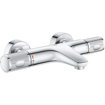GROHE Precision Feel Themostatische Badkraan - 15 cm - Waterbesparend - Met CoolTouch technologie - Inclusief koppelingen - Chroom