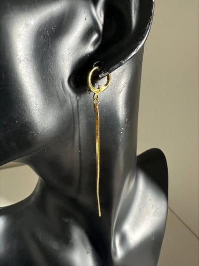 Goudkleurige oorringetjes met ketting | Make up | Parfum | Moederdag | Verjaardagscadeau| Cadeautje| Valentijnsdag| Kado | sieraden | vaderdag | oorbellen | oorsieraden
