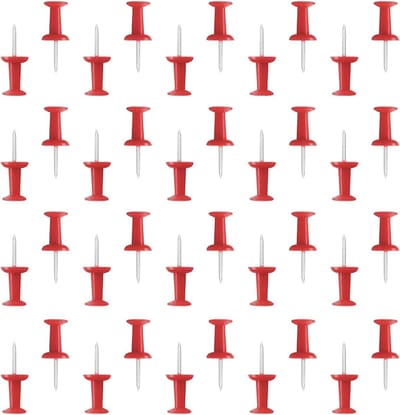 Punaises - Kopspijkers Pinnen - Berichten Vastpinnen - Stevige Stalen Punt - 2000 Stuks - Rood