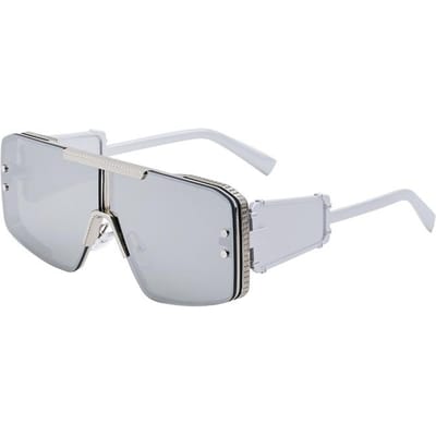 Lunettes de Soleil Surdimensionnées de Designer de Luxe Femmes Hommes Vintage Métal Punk Dessus Plat Grande Monture Lunettes de Soleil Lunetterie As the photo