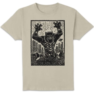 Marvel Black Panther Line Art Unisex T-Shirt - Cream - S