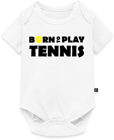 Born To Play Tennis Baby Rompertje Met Korte Mouwen