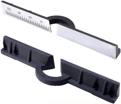 Steunplaat Aluminium Zaagmachine - Ondersteuningsbasis Snijmachine - Metaal Bewerken - Verdikt Gietijzer Ontwerp - 480 mm Lengte - Zwart