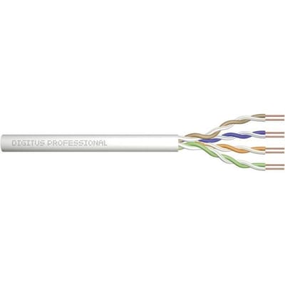 Digitus ACU-4611-305 Netwerkkabel CAT 6 U/UTP 4 x 2 x 0.25 mm² + 0 2 x 0.25 mm² Grijs-wit (RAL 7035) 305 m