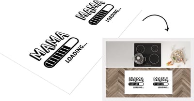 Keukenloper - Loper keuken - Mama loading... - Spreuken - Quotes - Mama - 120x60 cm - Keukenloper vinyl