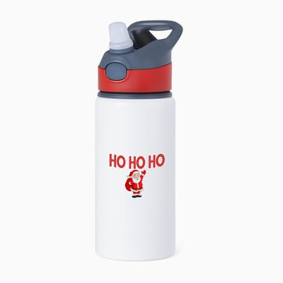 Hacebo® - Kerst kerstman waterfles met rietje rood - Kerstmis - Kerst beker - winter - kerst - christmas - kerst cadeau - water fles - 650ML