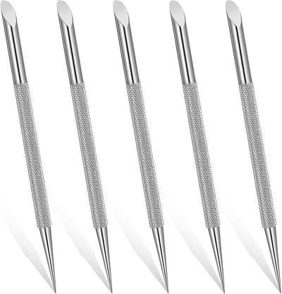 Professionele Nagelschuiver Set (5 stuks) - Dubbelzijdige Nagelriem Pusher van RVS voor Manicure en Pedicure