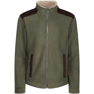 Regatta Heren Faversham Full Zip Fleece Jas (Donkere Khaki)