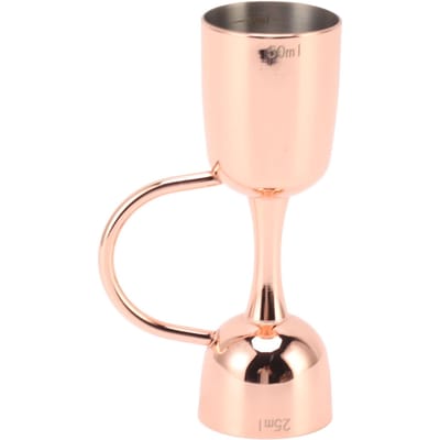 Dubbelzijdige Cocktailbel Jigger Roestvrij Staal Dubbelzijdige Wijnmaatbeker Jigger voor Bar beige