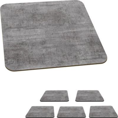 Onderzetters voor glazen - Beton - Patroon - Antiek - 10x10 cm - Glasonderzetters - 6 stuks