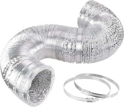 Niet-geïsoleerde luchtgeleiding aluminiumfolie voor ventilatie, Ø100 mm × 250 cm