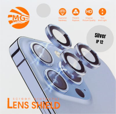 Geschikt Voor iPhone 12 Camera Lens Protector - Zilver - Eenvoudige Installatie - Camera Protector iPhone 12 - Roestvrij Staal - Gehard Glas - Screenprotector