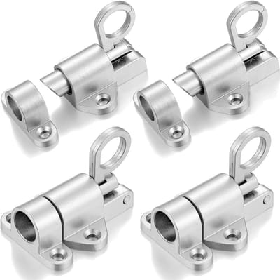Automatische Deursluiting - Veiligheidsbout Latch - Deuren Beveiligen - Zelfvergrendelend Mechanisme - 8 x 6 x 1 cm - Zilver