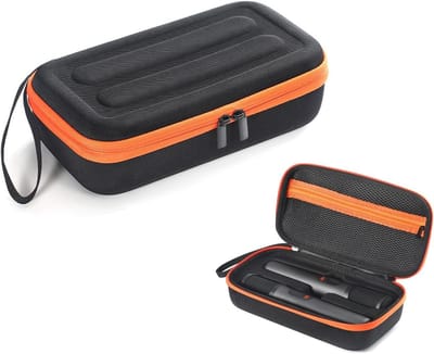 Draagbare Hard Shell Opbergcase voor Bluetooth Microfoons, Ideaal voor Reizen en Bescherming, Geschikt voor 1 Paar Microfoons, Zwart
