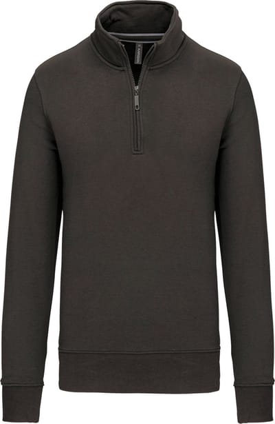 Kariban Sweater met ritshals K487 - Dark Grey - 4XL
