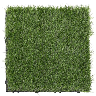 Kunstgrastegels 30x30 cm Kliksysteem 110 Stuks 110m² - Duurzame Terrastegels met Drainage