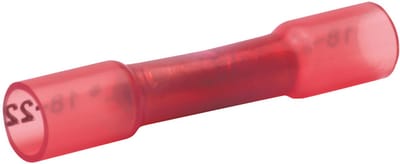Klauke (670WS) Stootverbinder met krimpkous met lijm 1mm Rood geïsoleerd (Zak 100 stuks) - Klauke