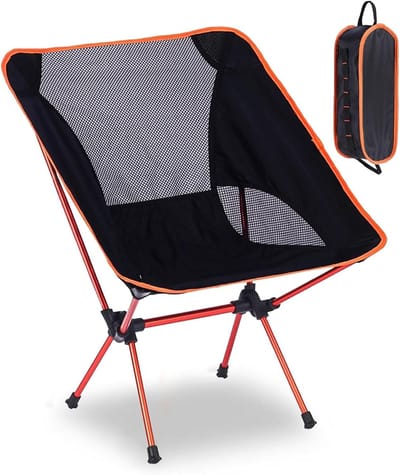 SnelShoppen - Campingstoel Opvouwbaar, Ultralicht Aluminium Frame, Tot 140 Kg, Draagbare Stoel Voor Picknicks, Vissen, Tuin, Kamperen, Reizen, Lichtge