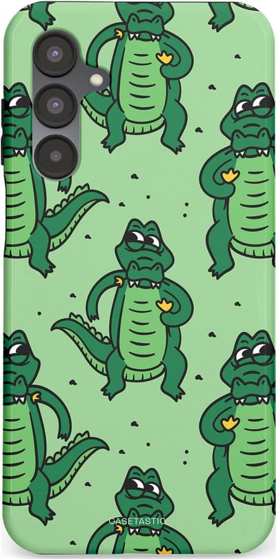 Casetastic hoesje geschikt voor Samsung Galaxy A16 - Dubbellaagse bescherming - Kroko dans - Fashion Case - Mintgroen