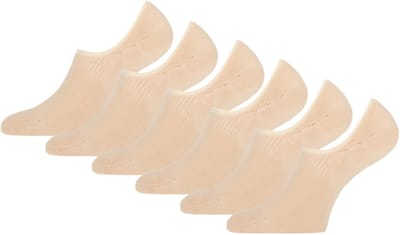 Teckel - Unisex Sneakersokken - Badstof zool + Antislip - 6-Pack - Maat 36/42 - Beige