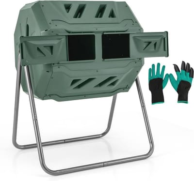 Trommelcompostbak 160 Liter met 2 Kamers en Ventilatiesystemen voor Efficiënt Composterene