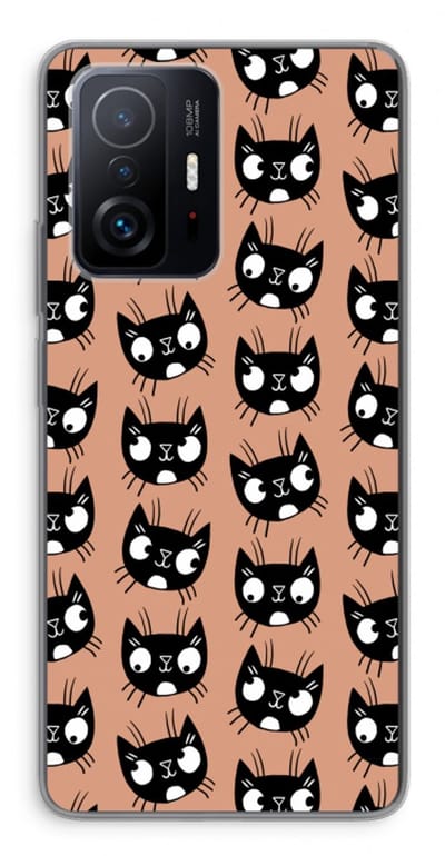 Case Company® - Hoesje geschikt voor Xiaomi 11T hoesje - Kat - Soft Cover Telefoonhoesje - Bescherming aan alle Kanten en Schermrand