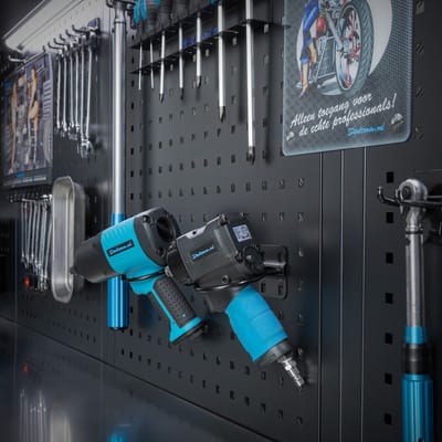 Datona® Boormachinehouders voor gereedschapsbord – set van 2 stuks - Zwart