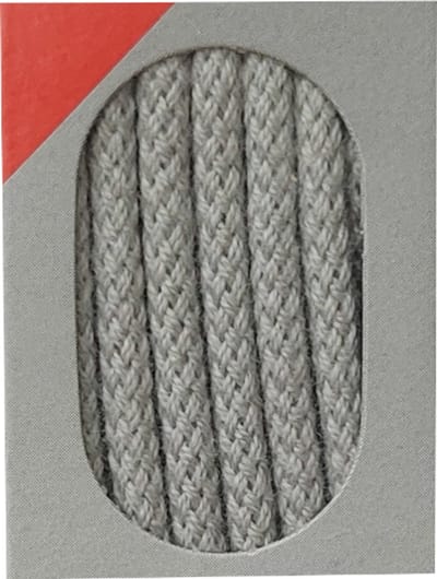Bob Veter - Licht Grijs - Sport Rond - Koord Veters - Lengte 90 cm - Dikte 3 mm - Schoenveter