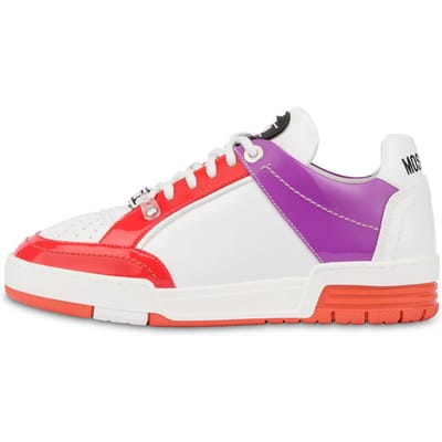 Moschino Sneakerd.kevin40 Mix Bian+giac+aran Maat: 35 | Sneakers Outlet | Dames | Paars