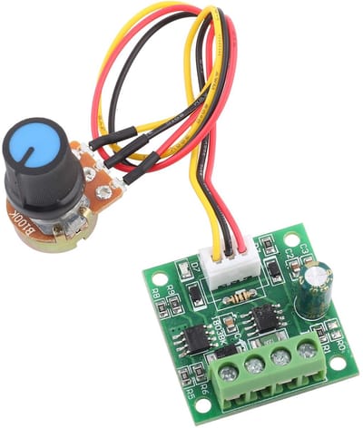 Jhubersproducts - DC-motorsnelheidsregelaar - PWM-motorsnelheidsregelaar - Laagspanningsregelmodule - Klein formaat - Geschikt voor DC-motoren - Voor