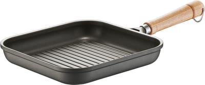 Berndes Grillpan - Bonanza - Essenhouten Steel - 24 x 24 cm - Grijs