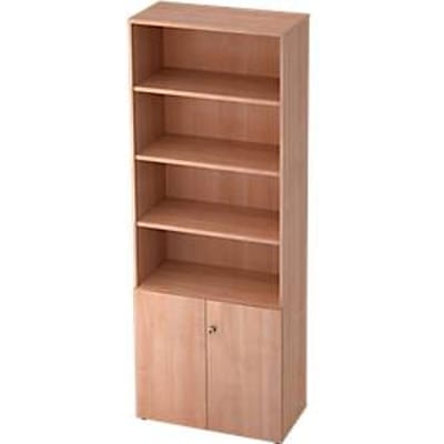 TOPAS LINE stellingkast, 4 OH legbord/2 OH deuren, notenhout/notenhout