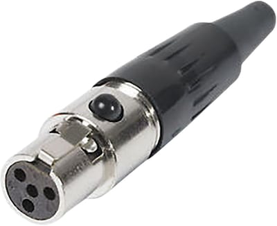 Mini XLR 4-pins (TA4) connector (v)